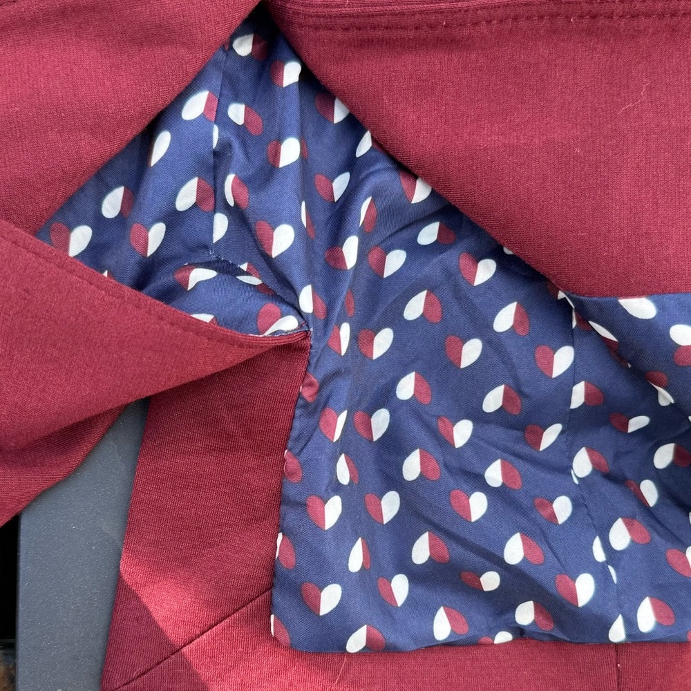 The Limited Maroon Blazer with Patterned Interior Womens size Medium - Picture 7 of 9